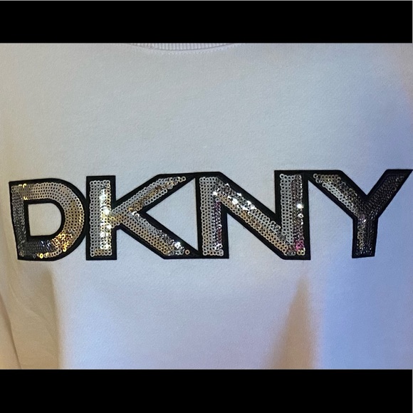 DKNY Silver Sequins Sweatshirt ✨✨✨ - Picture 2 of 9
